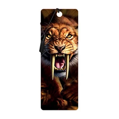 Image of 3D LiveLife Bookmark Sabertooth from Deluxebase. A with lenticular Artwork Licensed Renowned Artist Jerry LoFaro