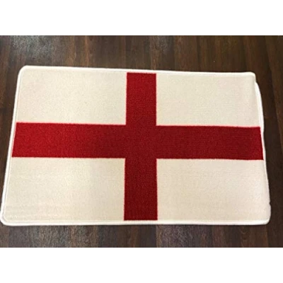 Image of Non Slip St George Flag Patriotic Football Country Door Mat 50cm x 80cm