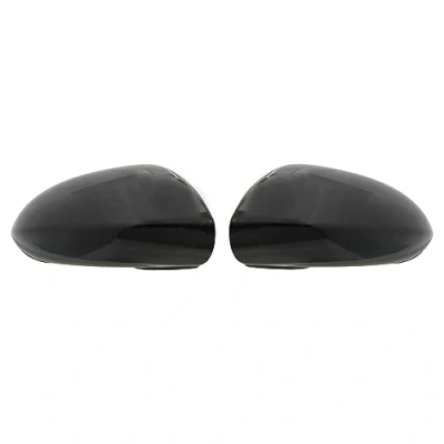 Image of KYYET Side Door Wing Rear View Mirror Cover Cap Compatible With Corsa D 2006 2014 &amp; E 2019(Gloss Black)