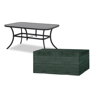 Image of Garland 6 Seater Rectangular Table Cover Green, 7 Year Warranty