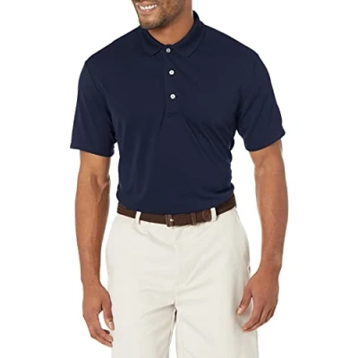 Image of PGA TOUR mensShort Sleeve Airflux Solid Polo Shirt Short Golf Blue L