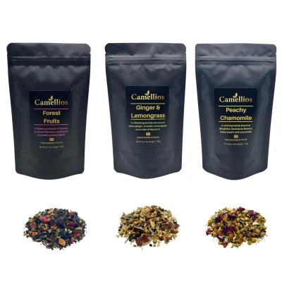 Image of Herbal Tea Selection, 3 Wellness Loose Leaf Teas, Camellios (3 Flavours, 100g Each)