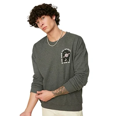 Image of Trendyol Man Regular Basic Crew neck Knit Sweatshirt