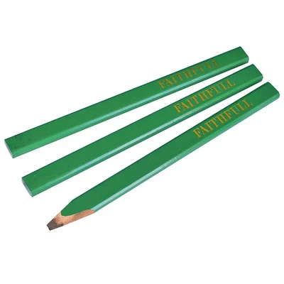 Image of Faithfull Carpenters Pencils Green Hard