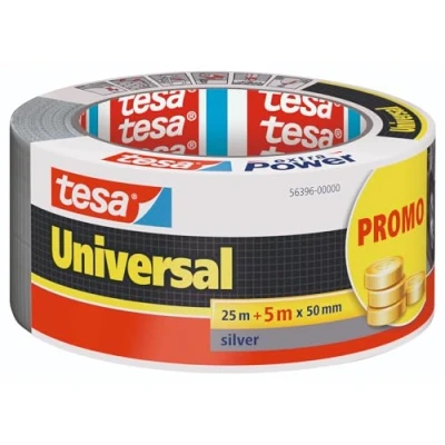 Image of tesa Extra Power Universal Duct Tape Fabric Reinforced Ductape for Repair, Attachment, Bundling, Reinforcing or Sealing Grey 30 m x 50 mm