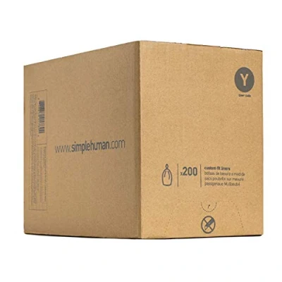 Image of simplehuman CW0404 code Y Custom Fit Bin Liner Commercial Carton, White Plastic (Pack of 200 Liners)