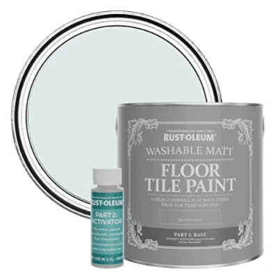 Image of Rust Oleum Blue Washable Matt Floor Tile Paint Marcella 2.5L