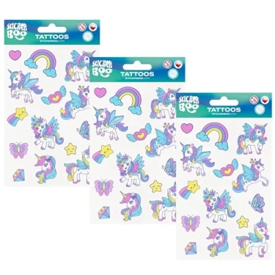 Image of Children&#039;s Tattoo Set, Washable Tattoos (Unicorn)