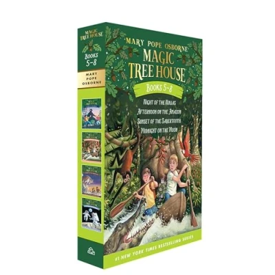 Image of Magic Tree House Volumes 5 8 Boxed Set: Night of the Ninjas / Afternoon on Amazon Sunset Sabertooth Midnight Moon (Magic (R))