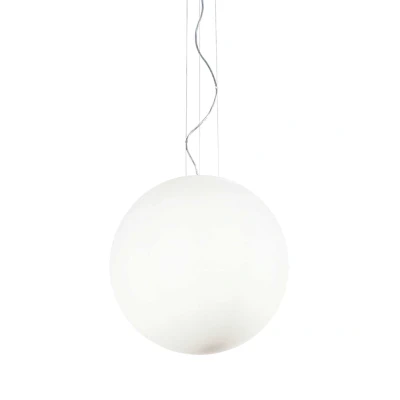 Image of Mapa Bianco 1 Light Extra Large Globe Ceiling Pendant White, E27