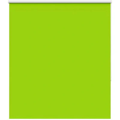 Image of vidaXL Roller Blind Blackout Leaves Green 140x130 cm Fabric Width 136.6 Polyester