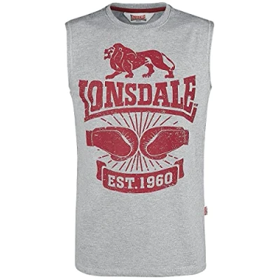 Image of Lonsdale Men&#039;s Cleator T Shirt Marl Grey