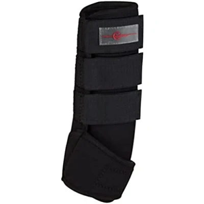 Image of Kerbl 320131 Fetlock Boots Synthetic Rubber Pony Set of 4 Black
