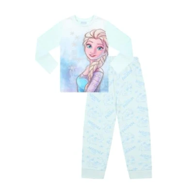 Image of Disney Girls Frozen Make Your Own Magic Long Pyjama Set (6 7 Years) Blue