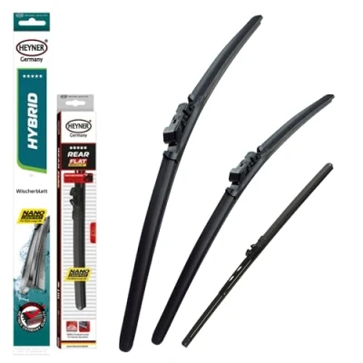 Image of HEYNER Wiper Blades Fits Mini Countryman 2017 2023 Hybrid Set Of 3 Wipers HH2321TLB10HRF