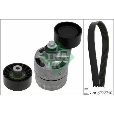 Image of 1099892, 1129181, 1372770, 1385379, 1445915 V ribbed belt set INA 529 0388 10 Check alternator freewheel clutch &amp; replace if necessary