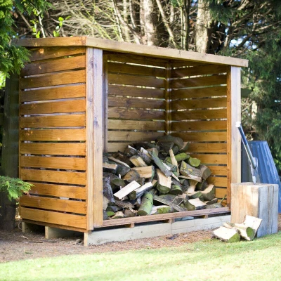 Image of Shire Storage PT = Pressure Treated Large Heavy Duty Log Store 1900 X 940 1380 (H) mm
