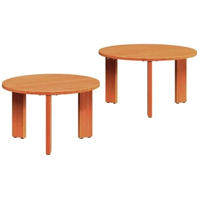 Image of vidaXL Coffee Table Set 2 pcs Wax brown 47.5 x 27 cm