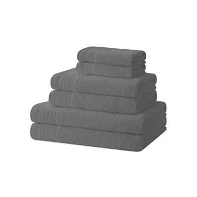 Image of Degrees home Bath Towels Set of 2 Shower Towels, Hand and Bidet 100% Cotton 480 g/m2 Slate Board
