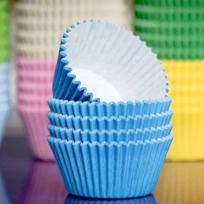 Image of Purple Cupcakes Cupcake Cases (Qty 60) Blue
