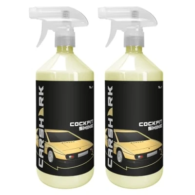 Image of CARSHARK Cockpit Shine 2 x 1 Litre, Dashboard Cleaner, Cleans and Protects