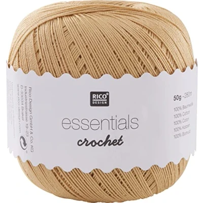 Image of Rico Design ESSENTIALS CROCHET GOLD, 100% Cotton, 7.5 x 8 cm
