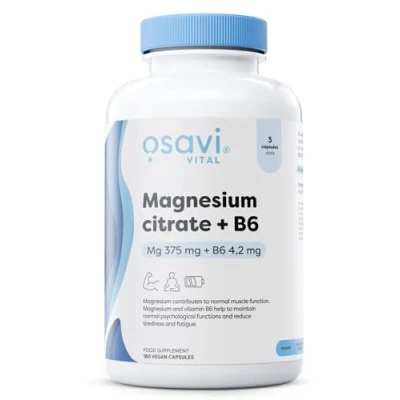 Image of Osavi Magnesium Citrate + B6, 375mg 4.2mg 180 vcaps