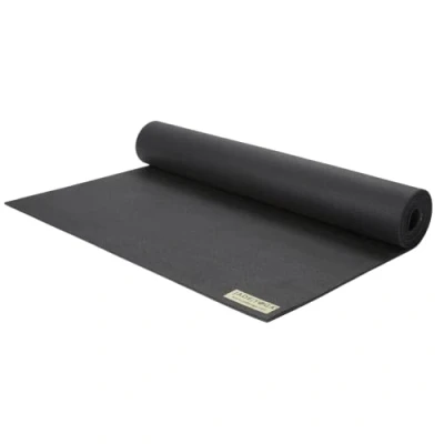 Image of JadeYoga Travel Yoga Mat Packable, Lightweight, and Portable Non Slip Natural Rubber for Women &amp; Men Great Yoga, Home, Gym, Pilates, Fitness Stretching (Black, 68&quot; x 24&quot;)