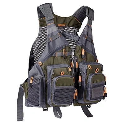 Image of Bassdash Strap Fishing Vest Adjustable for Men and Women, Waistcoat Fly Bass Outdoor Activities