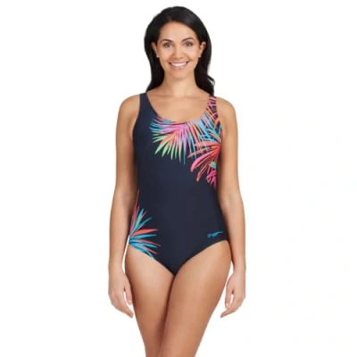 Image of Zoggs Womens Scoopback Eco Fabric One Piece Swimsuit, Maya, 10 UK