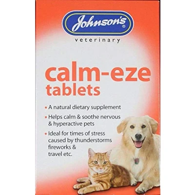 Image of SIPW Johnson&#039;s Calm eze Calming Relief Tablets Nervous Hyperactive Dogs and Cats … (36 Tablets)