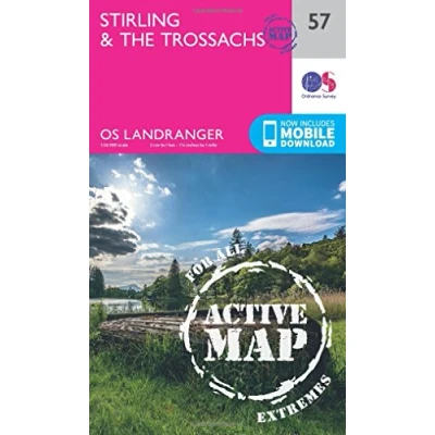 Image of Landranger Active 57 Stirling &amp; The Trossachs Map With Digital Version