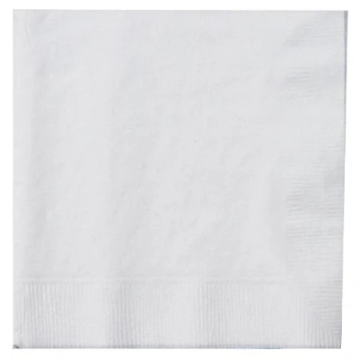 Image of Thali Outlet® 200 x White Paper Dinner Napkins 3 Ply 40cm 4 Fold Tissue Serviettes