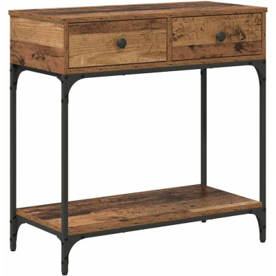Image of vidaXL Console Table Old Wood 75x34.5x75 cm Engineered
