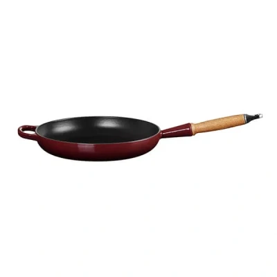 Image of Le Creuset Signature Garnet Cast Iron 28cm Frying Pan
