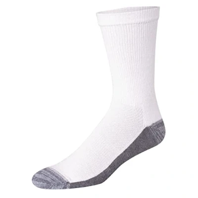 Image of Hanes Men&#039;s X Temp Big and Tall Crew Socks (Pack of 12), White