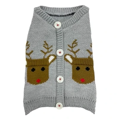 Image of Happy Pet Christmas Jumper for Dogs Xmas Cardigans &amp; Sweaters Small Medium (Reindeer Cardigan, Small)