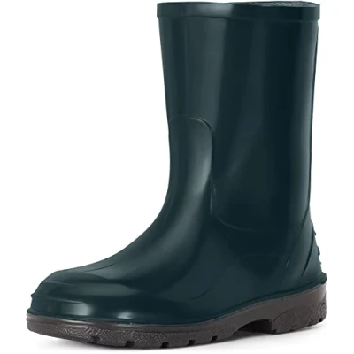 Image of Ladeheid Children&#039;s Girl&#039;s Boy&#039;s Rubber Wellington Boots LA 939 (Dark Green, 9 UK Child)
