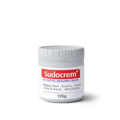 Image of Sudocrem® Antiseptic Healing Cream, Zinc Oxide Cream for Nappy Rash, Eczema, Acne, and Minor Burns, 125g (Pack of 1)