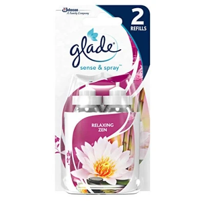 Image of Glade Sense &amp; Spray Air Freshener, Motion Activated Automatic Odour Eliminator for Home, 18 ml Refill, Relaxing Zen, 2 Refills
