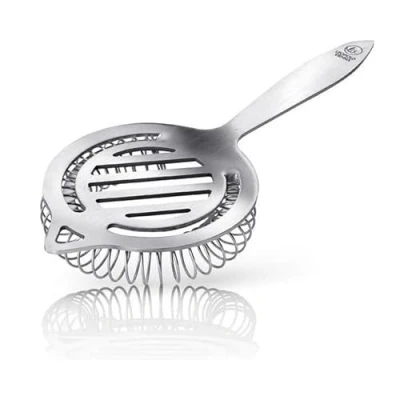 Image of Leopold Vienna Bar Strainer, Stainless Steel, Silver, 5.2 x 9.3 20 cm