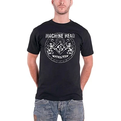 Image of Machine Head Men Classic Crest Short Sleeve T Shirt, Black, Large