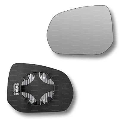 Image of Less4spares Replacement Wing Mirror Glass Left Compatible with Peugeot 3008 2009 2012 CLIP ON Passnager Near Side N/S Heated Convex
