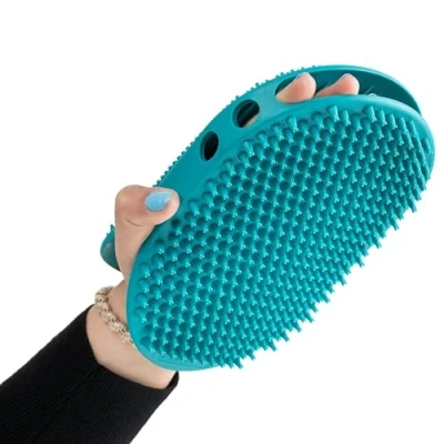 Image of Mikki Dog, Cat Rubber Grooming Glove Short Hair Remover Brush for Small, Medium and Large Pets