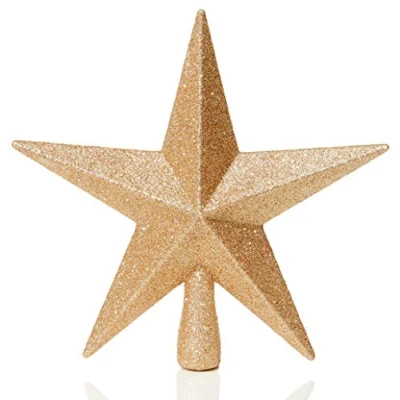 Image of Premier Decorations 20cm Glitter Tree Top Star, Red