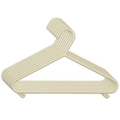 Image of Bieco Childrens Hangers 8pcs Vanilla Length ca 30cm Baby Clothes Hanger Plastic Coat for Kids Toddler