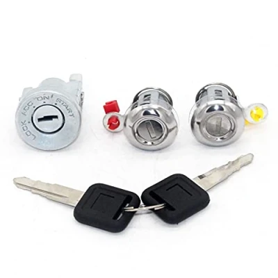 Image of Pexorin 3pcs Complete Set Ignition Cylinder Door Lock Key With Same Keys Set, for, for Isuzu, NPR NQR NKR ELF 1994 2007 8 97035293 0