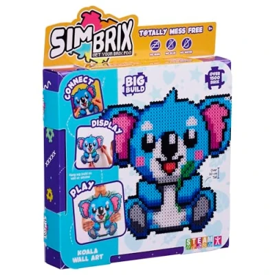 Image of Simbrix 08251 Big Builds Koala 1500+ brix crafts toys for boys and girls Pixel wall art 3D display, Multicolour