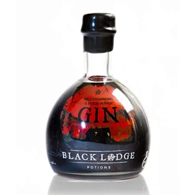 Image of Black Lodge Potions Wild Strawberry &amp; Pepper Gin (70cl Bottle)