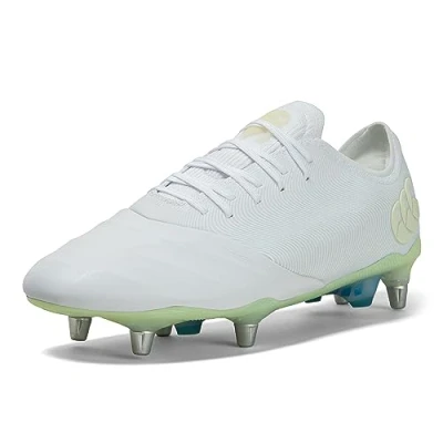 Image of Canterbury Mens Phoenix EliteSG Rugby Boots White/Luminous 8 UK